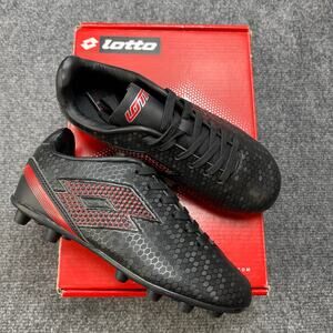 LOTTO Soccer Cleats Boys Girls Athletic Sports Shoes Youth Kids Size 1 Black Red